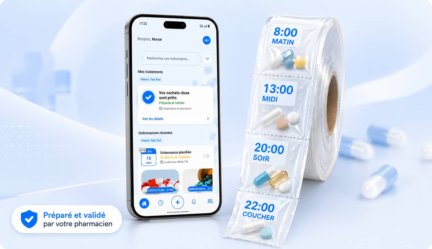 Préparation sachets
