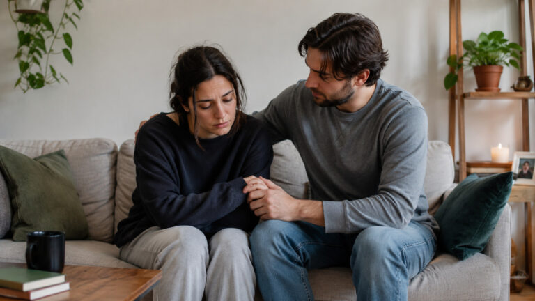 Personne en dépression se faisant aider